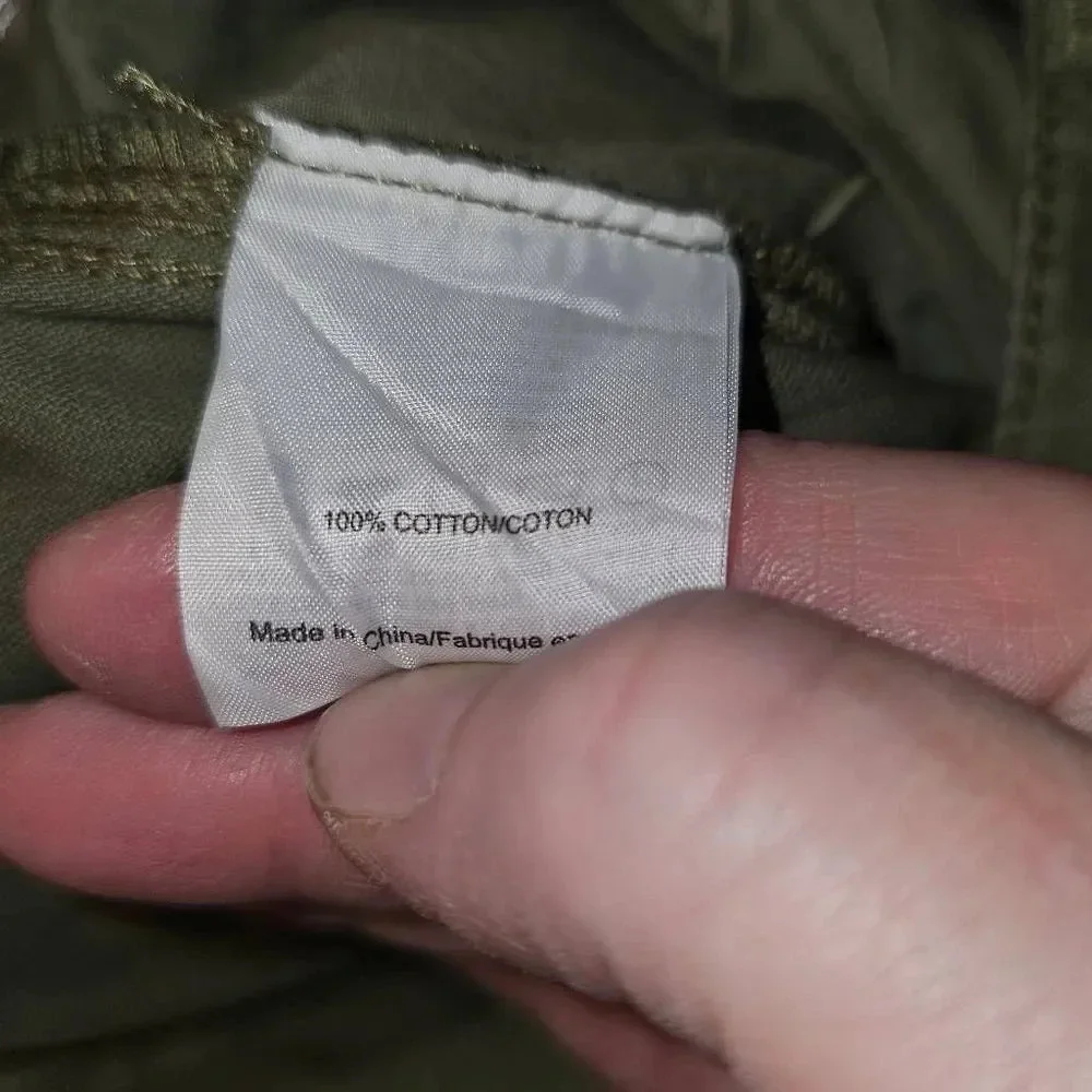 NWOT Tory Burch Womens Olive Green Straight Leg Cargo Pants‎ 28